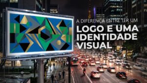 Outdoor urbano noturno exibindo um padrão visual marcante com cores sólidas e sem logotipos, mostrando a força de uma marca madura e inconfundível.