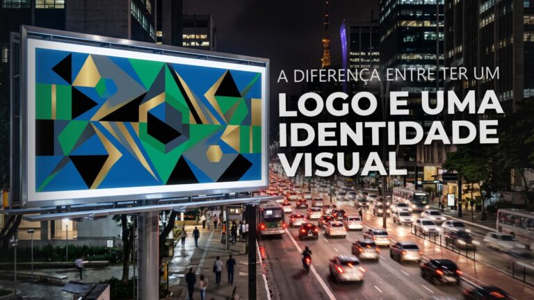 Outdoor urbano noturno exibindo um padrão visual marcante com cores sólidas e sem logotipos, mostrando a força de uma marca madura e inconfundível.